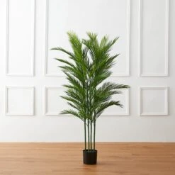 Glitzhome® 5ft. Potted Faux Palm Tree -Michaels Shop D763659S 5