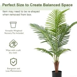 Glitzhome® 3.5ft. Potted Faux Areca Palm Tree -Michaels Shop D763661S 7