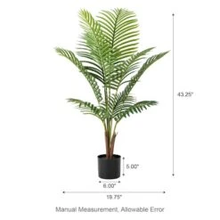 Glitzhome® 3.5ft. Potted Faux Areca Palm Tree -Michaels Shop D763661S 8
