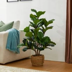 Glitzhome® 3.5ft. Faux Fiddle Leaf Fig Tree In Pot -Michaels Shop D763667S 4
