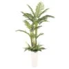 6ft. Artificial Areca Palm Tree In White Decorative Pot