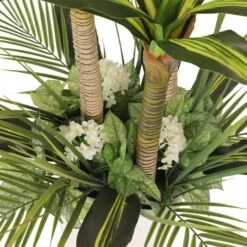 6ft. Artificial Dracaena Fragrans Tree In White Decorative Pot 15 6ft. Artificial Dracaena Fragrans Tree In White Decorative Pot -Michaels Shop D763734S 6