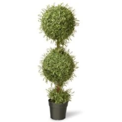 4ft. Mini Tea Leaf Two-Ball Topiary 5 4ft. Mini Tea Leaf Two-Ball Topiary -Michaels Shop D766095S 1 1